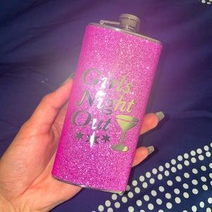 Pink Glitter Flask